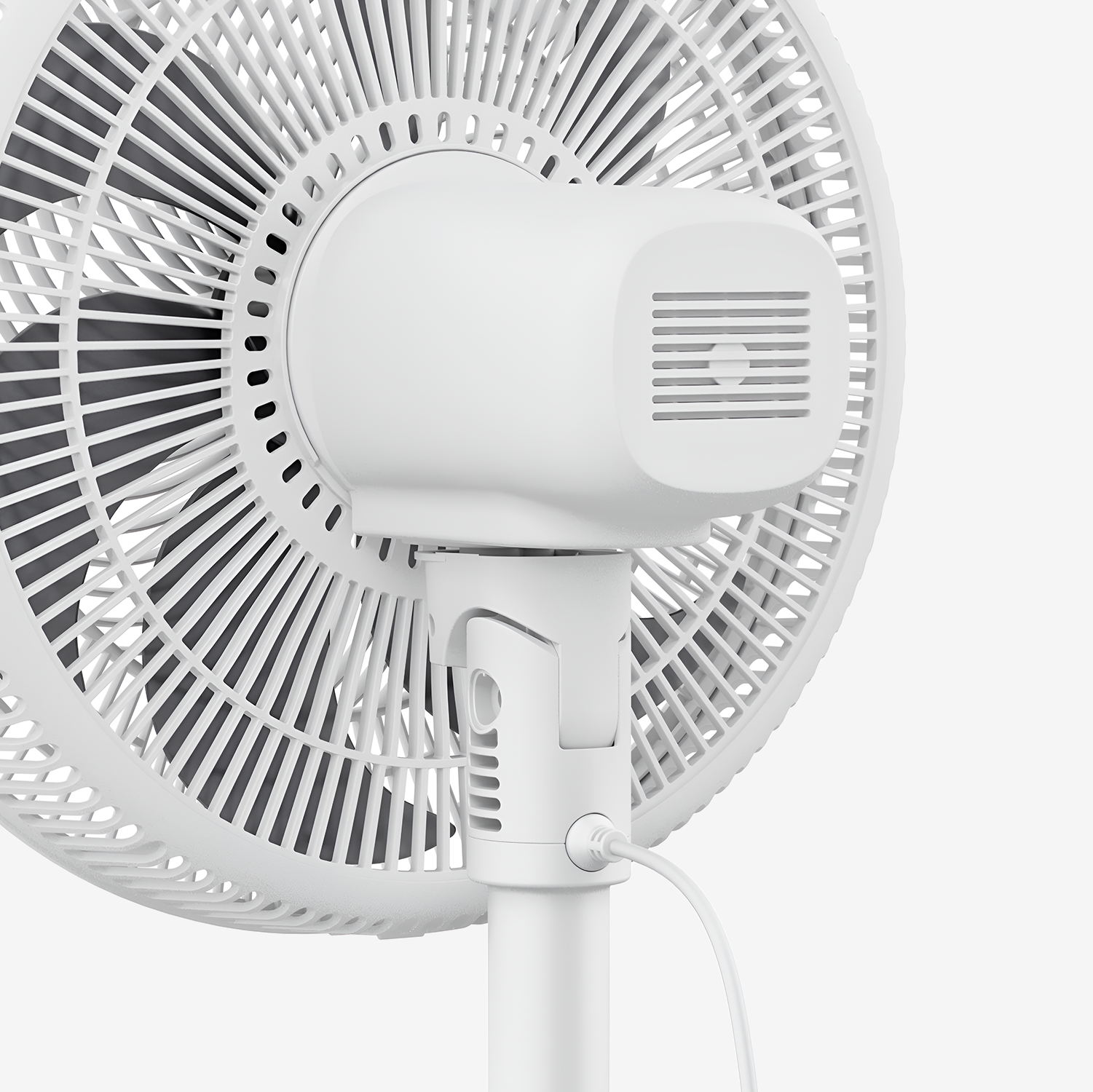AirFlo™ Slim 43" Hybrid Pedestal Fan - Ultra- Quiet Air Circulator - White