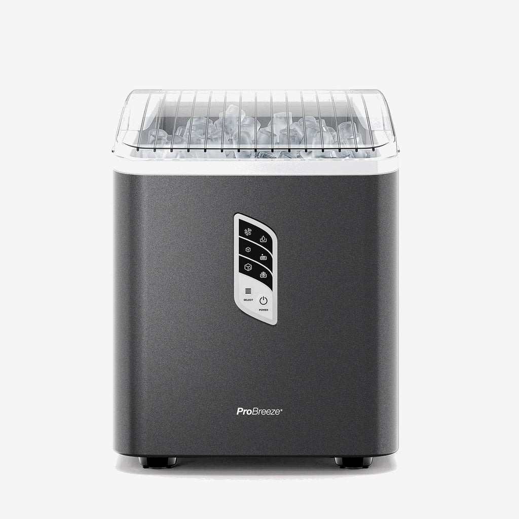 Countertop Ice Cube Maker - 2L Self-Cleaning Machine With 15kg Daily Output - Grey