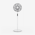 AirFlo™ Slim 43" Hybrid Pedestal Fan - Ultra- Quiet Air Circulator - White
