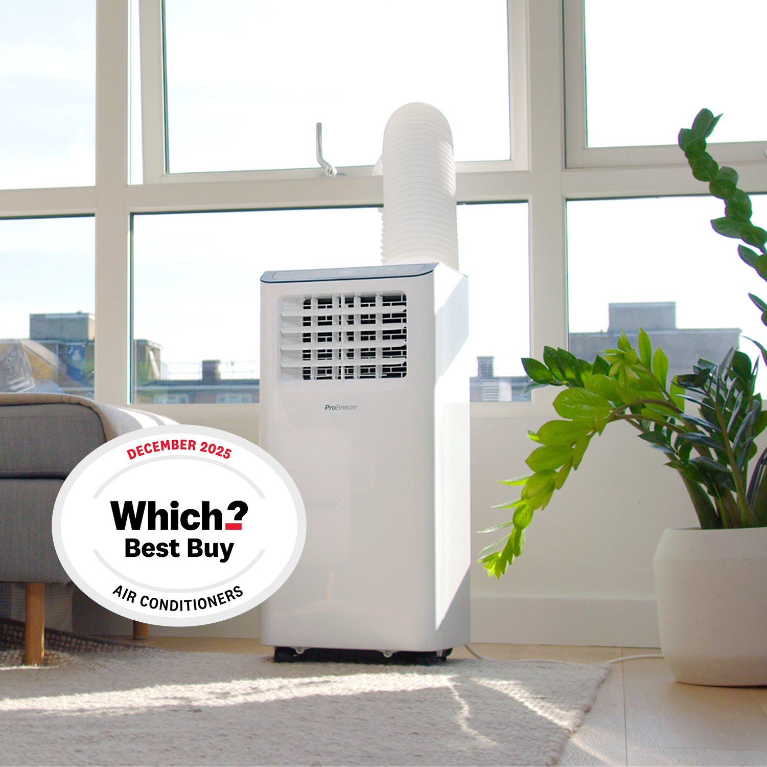 9000 BTU 3-in-1 Portable Air Conditioner with Dehumidification Function - Smart Wifi App