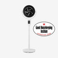 AirFlo™ 43" Hybrid Pedestal Fan - Ultra-Quiet Air Circulator - White/Black