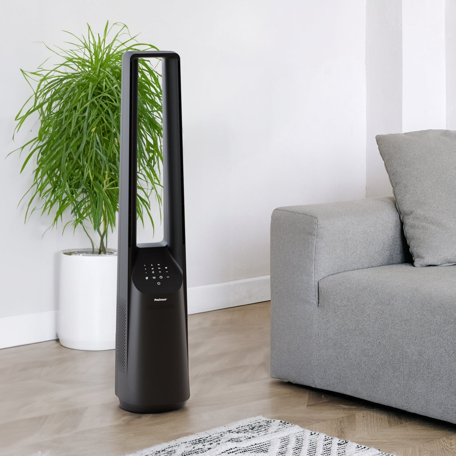 40" Bladeless Tower Fan with Smart App Control - Black