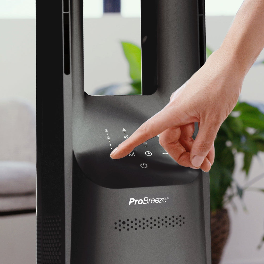 40" Bladeless Tower Fan - Black