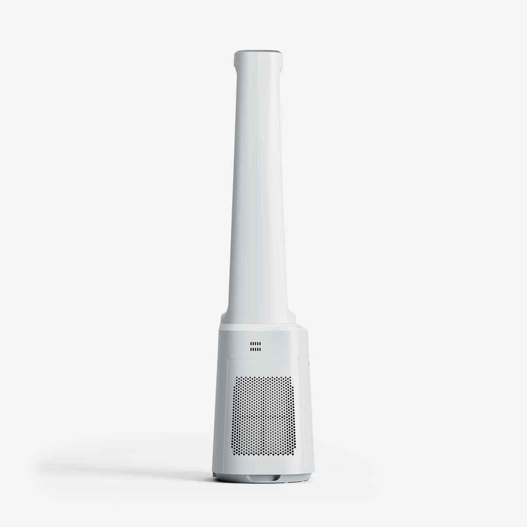 OmniAir 41" Premium Bladeless Tower Fan and Air Purifier with Smart App Control - White