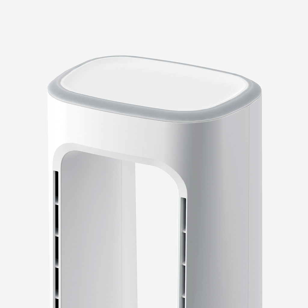 OmniAir 41" Premium Bladeless Tower Fan and Air Purifier with Smart App Control - White