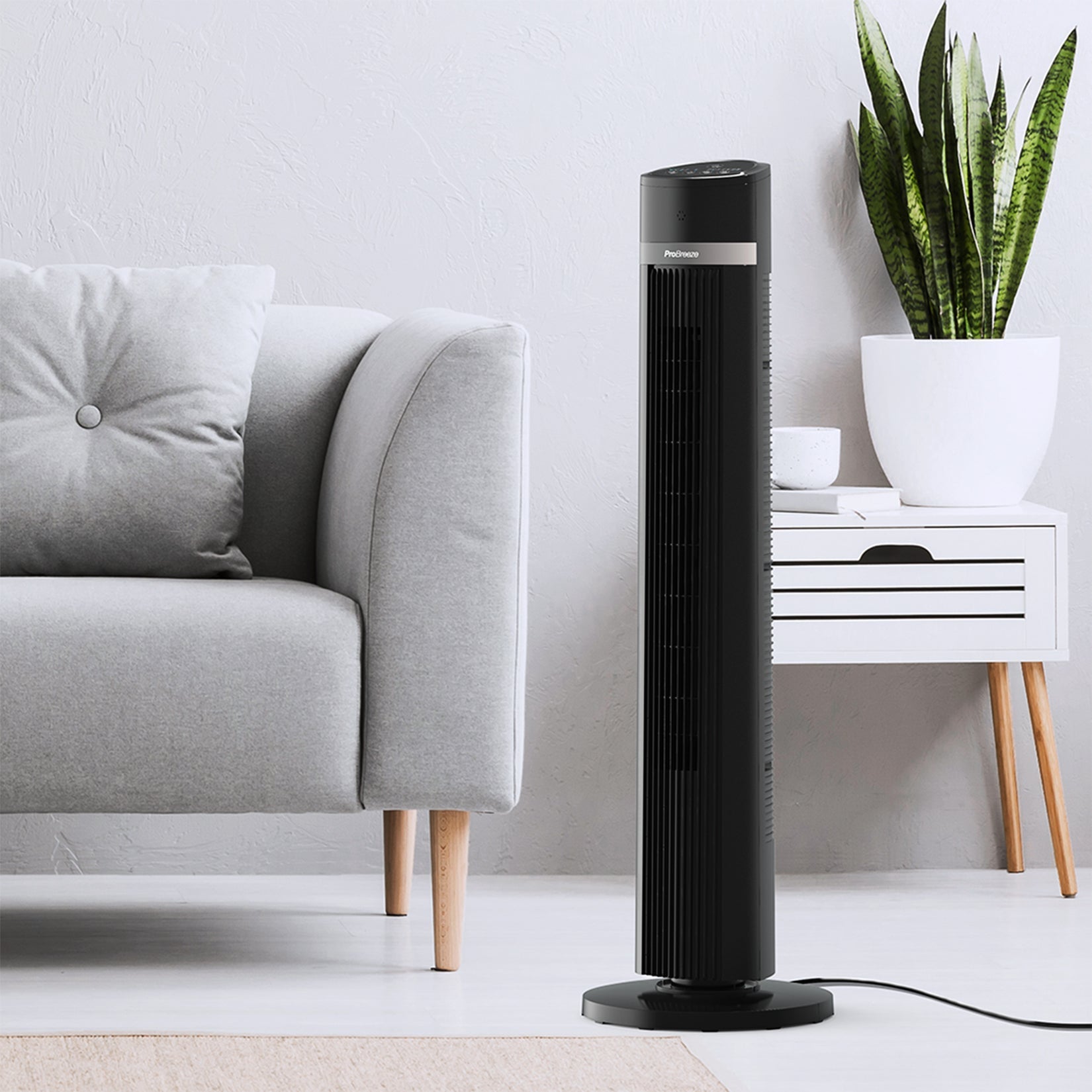 40" Oscillating Tower Fan - Black